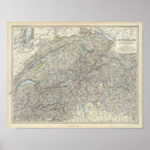 Póster Suiza, Saboya, Piamonte