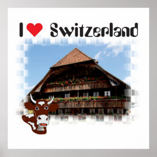 Póster Suiza, Suisse, Svizzera, Svizra, Switzerland