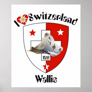 Póster Suiza, Suisse, Svizzera, Svizra, Switzerland