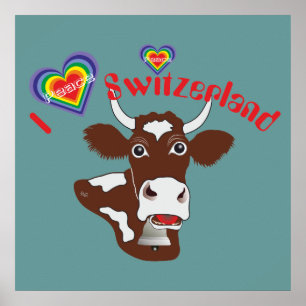 Póster Suiza, Suisse, Svizzera, Svizra, Switzerland