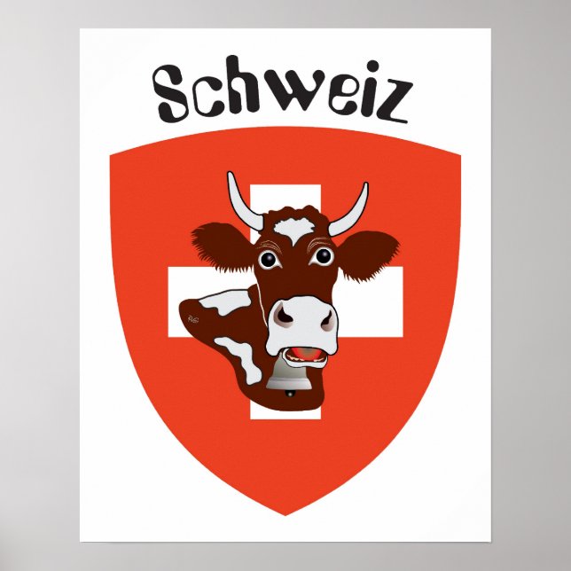 Póster Suiza, Suisse, Svizzera, Svizra, Switzerland (Frente)