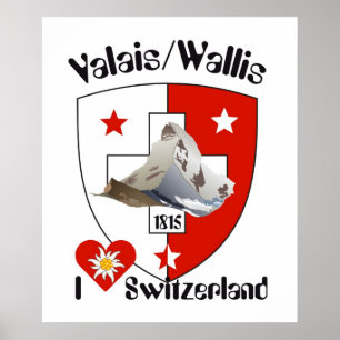 Póster Suiza, Suisse, Svizzera, Svizra, Switzerland