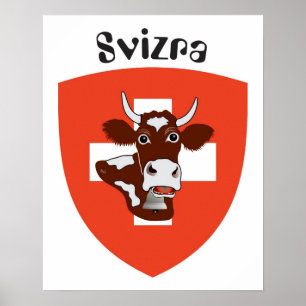 Póster Suiza, Suisse, Svizzera, Svizra, Switzerland