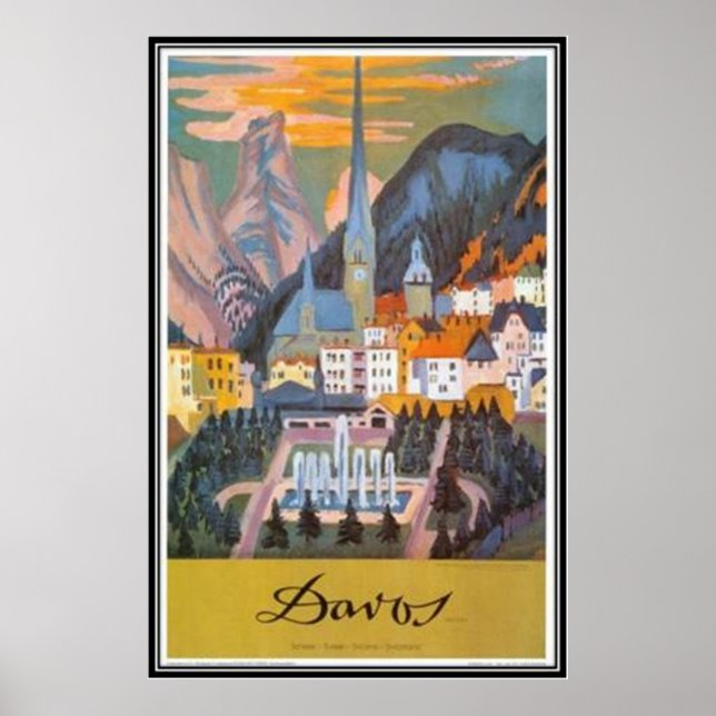 Póster Suiza Vintage - (Frente)