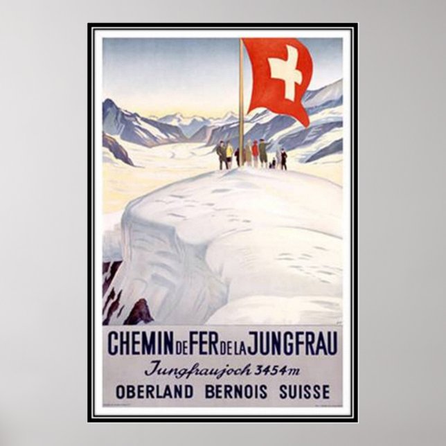 Póster Suiza Vintage - (Frente)