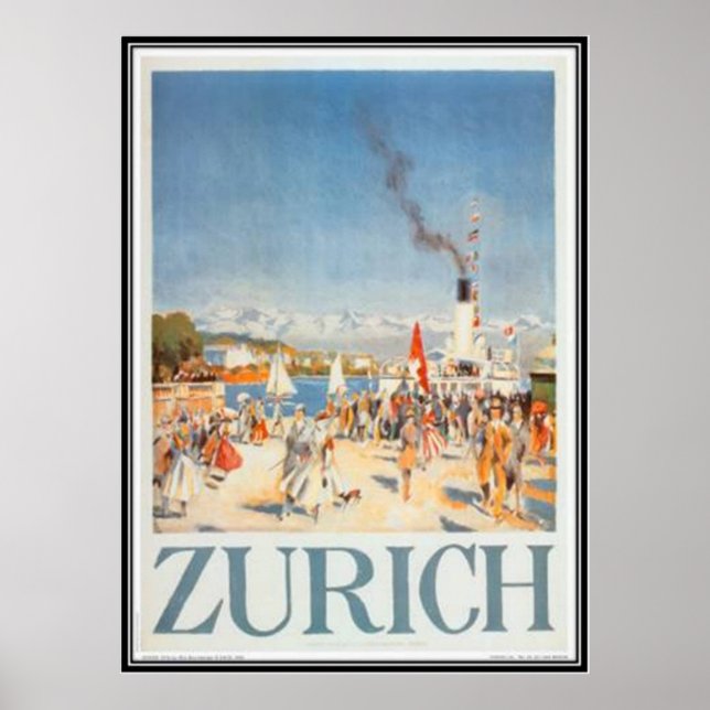 Póster Suiza Vintage - (Frente)