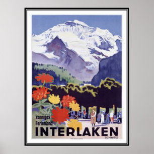 Póster Suiza Vintage -