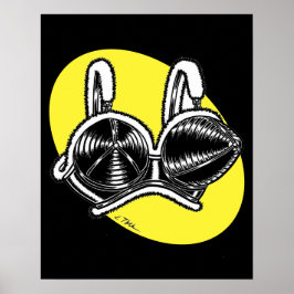 Póster Sujetador bala con ribete de Vana DeVinyl™/Fun-Fur
