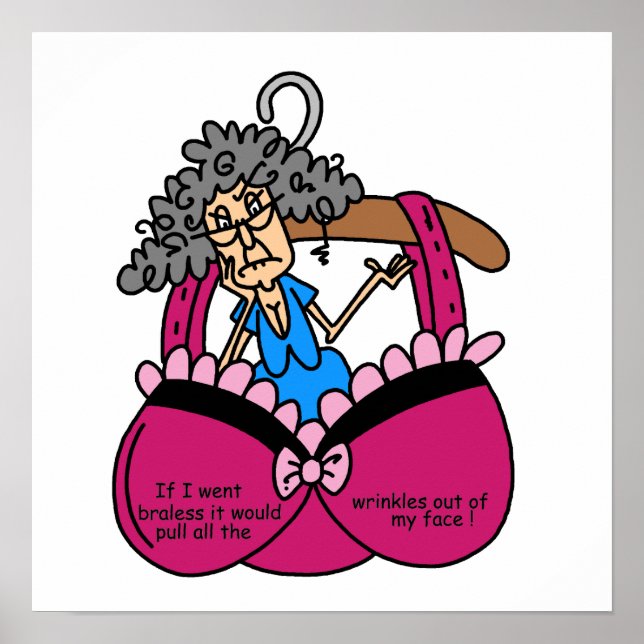 Póster Sujetadores y humor de las arrugas (Frente)