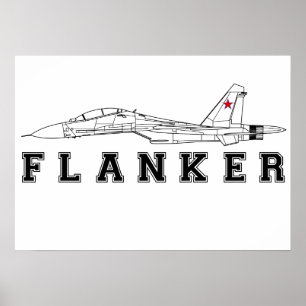 PÓSTER SUKHOI SU-30 FLANKER FUERZA AÉREA RUSA FIGHTER