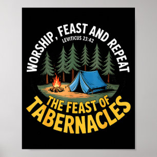 Póster Sukkot _ Días de fiesta hebreos israelitas _ Fiest