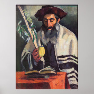 Póster Sukkot - Pintura de Paula Gans - Firmado en 1920