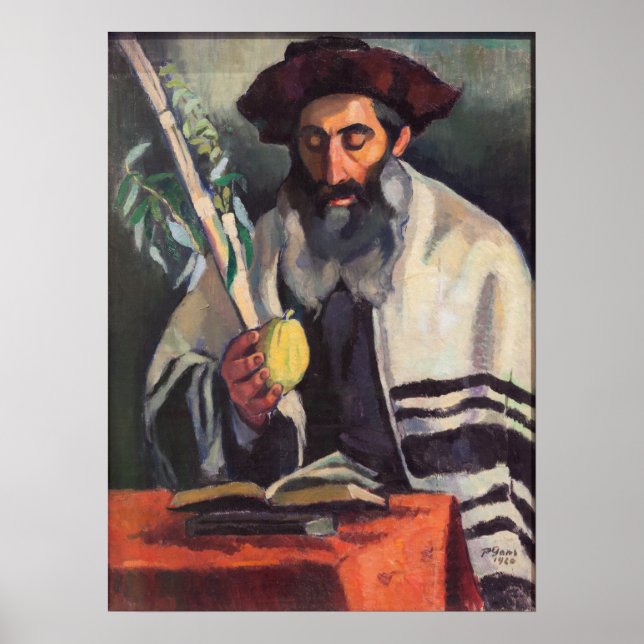 Póster Sukkot - Pintura de Paula Gans - Firmado en 1920 (Frente)