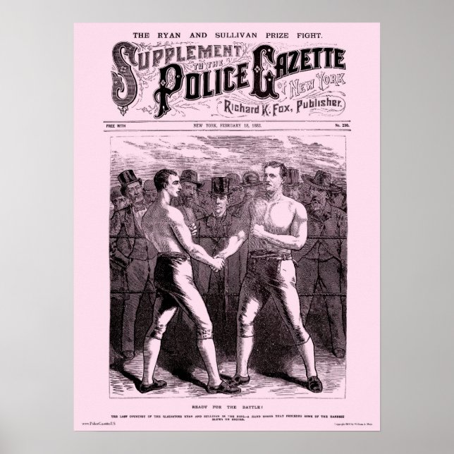 Póster Sullivan Ryan, poster de la Gaceta de Policía (Frente)