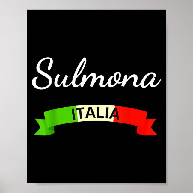 Póster Sulmona Italy Flag Italia Souvenir Gift Matching I (Frente)