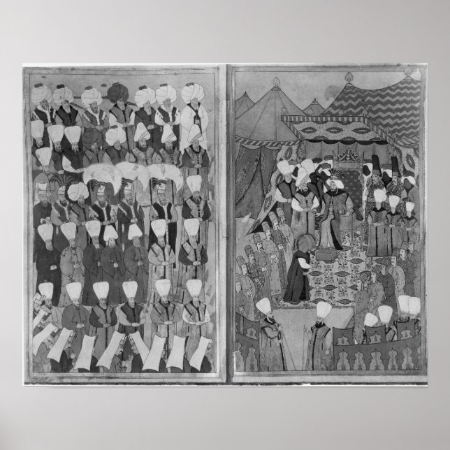 Póster Sultan Ahmed III Distribución de Dinero (Frente)