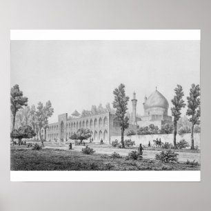 Póster sultán Hussein de Madrasa-yi Masjid-i Shah, en