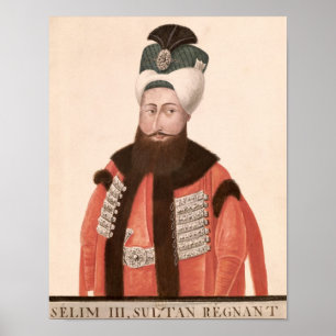 Póster Sultán Selim III siglo XVIII-XIX