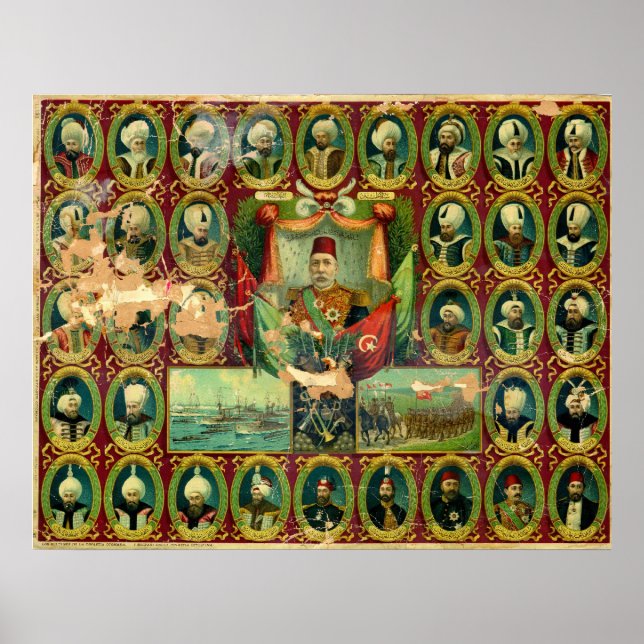 Póster Sultanes de la vendimia de la dinastía otomana (Frente)