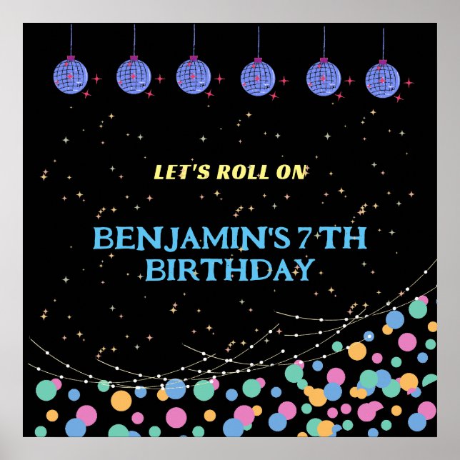 Póster Suministro de fiesta de natalidad de resplandor y  (Frente)