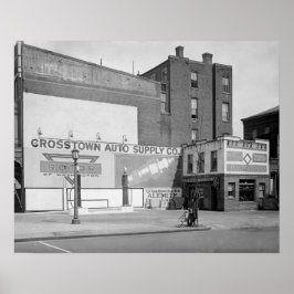 Póster Suministros de Auto Crosstown, 1920. Foto Antigua