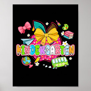 Póster Suministros Elegantes Jardín de Infancia Feliz Últ