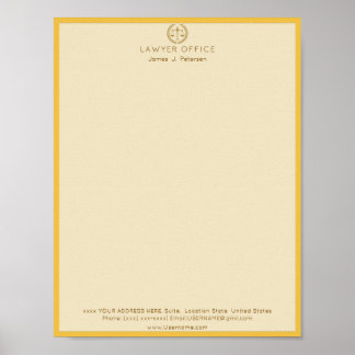 Póster Suministros Empresariales para Abogados Oficina J