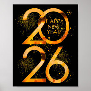 Póster Suministros para Fiestas de Año Nuevo 2026 Familia