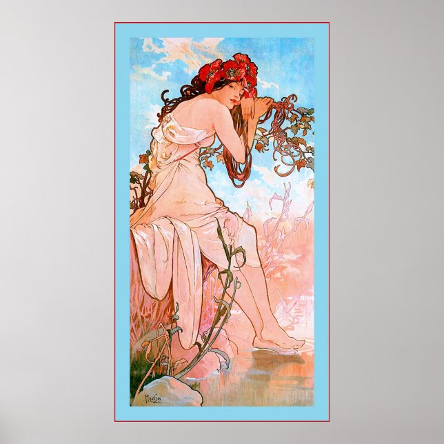 Póster Summer ~ Alphonse Mucha (Frente)