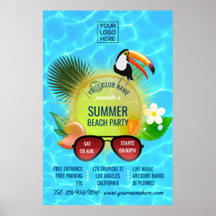 Póster Summer Club/Corporate Beach Party advertisement
