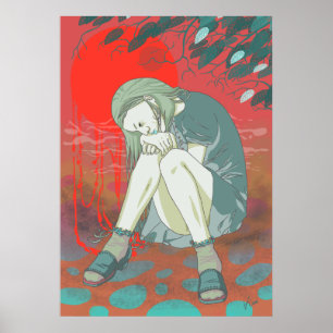 Póster Summer makes me blue Print