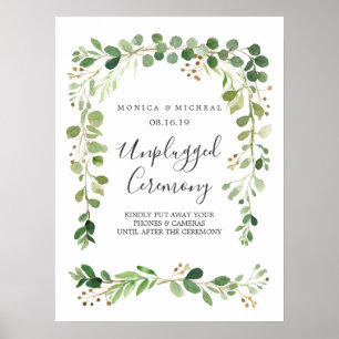 Póster Summer Meadow   Rótulo de la ceremonia Boda descon