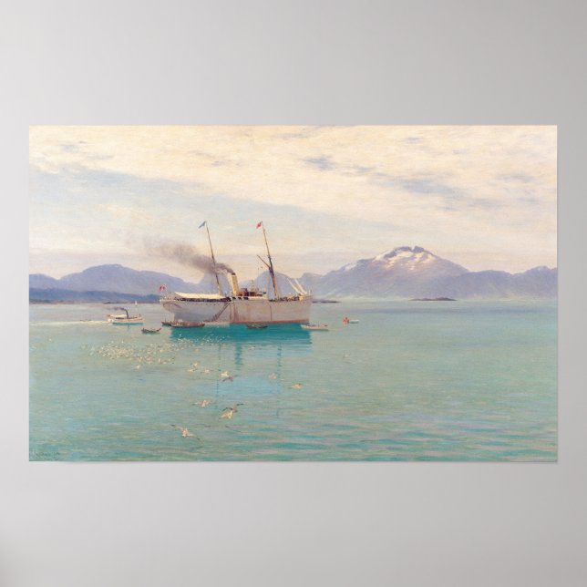 Póster Summer Morning at Molde, 1892 (Frente)
