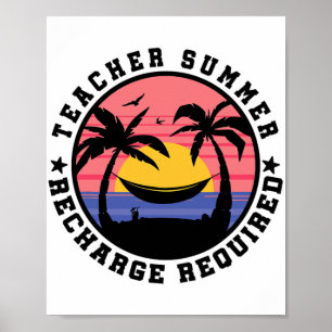 Póster Summer Recharge Del Maestro De Camisas De La Escue