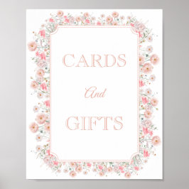 Póster Summer Wildflower Baby Shower Cards And Gifts