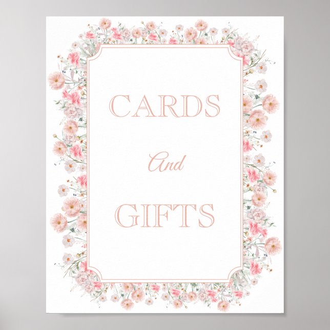 Póster Summer Wildflower Baby Shower Cards And Gifts (Frente)