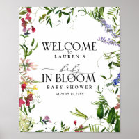 Summer Wildflower Watercolor Floral Shower Welcome