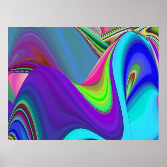 Póster Summerfeeling, Resumen 3D Rainbowart (Frente)