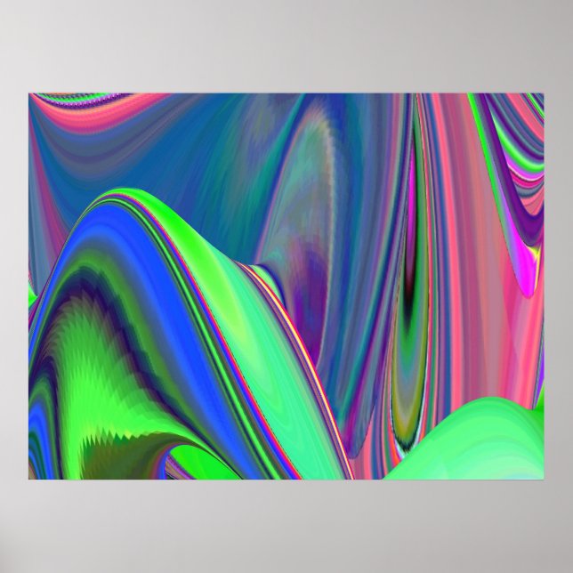 Póster Summerfeeling, Resumen 3D Rainbowart (Frente)