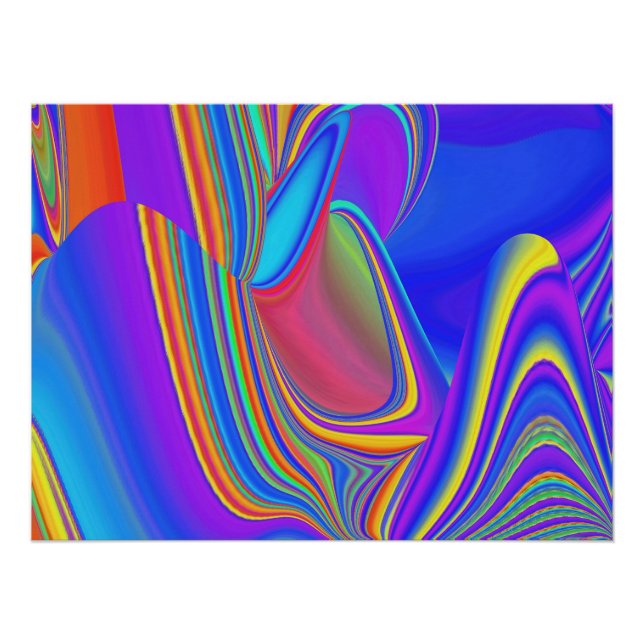 Póster Summerfeeling, Resumen 3D Rainbowart (Anverso)