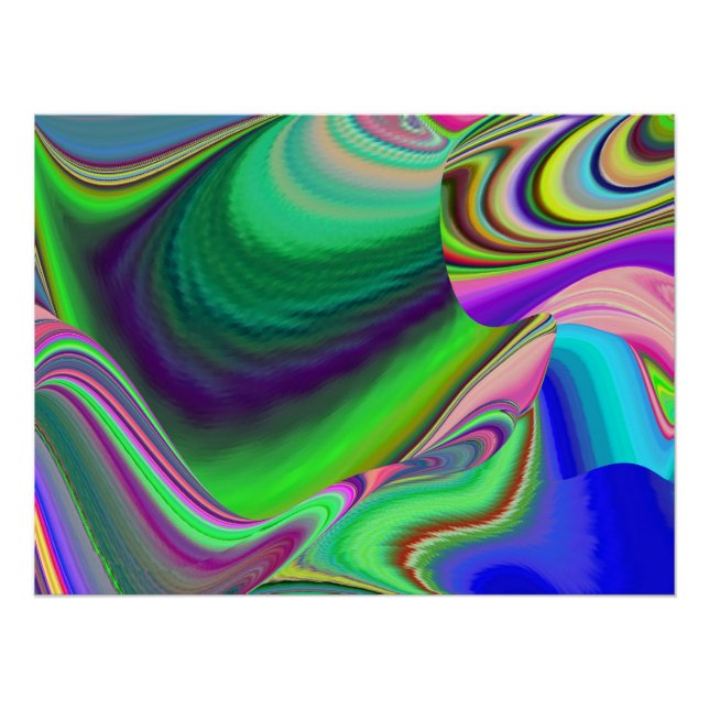Póster Summerfeeling, Resumen 3D Rainbowart (Anverso)
