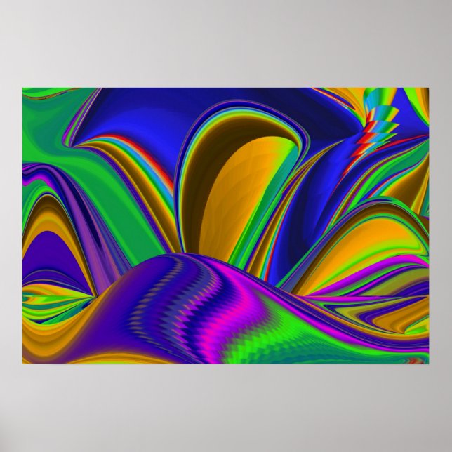 Póster Summerrainbow , Resumen del Rainbowart 3D (Frente)