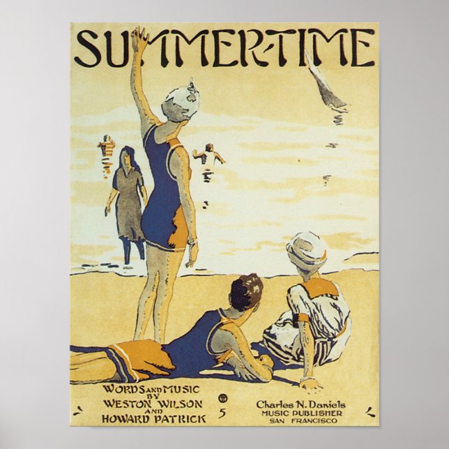 Póster Summertime Vintage Songbook Cover (Frente)
