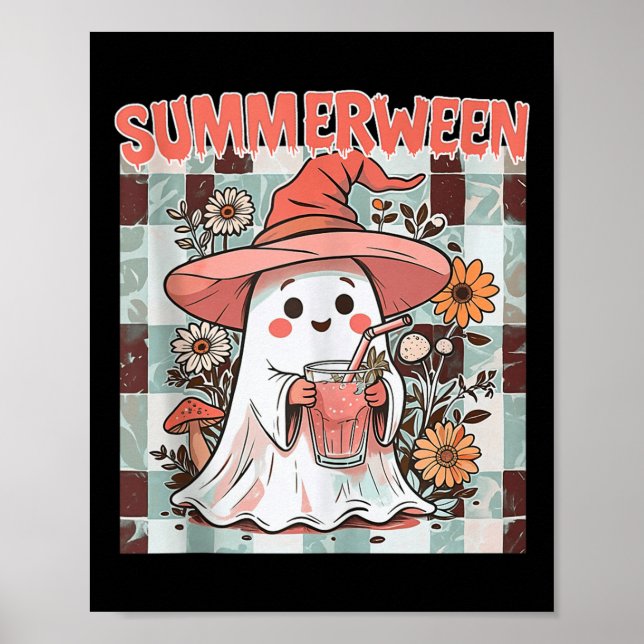 Póster Summerween Funny Halloween Fall Trending Design Ta (Frente)