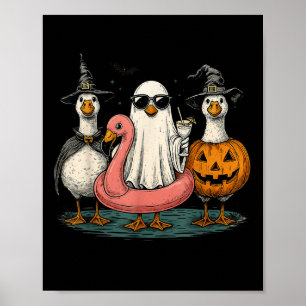 Póster Summerween Goose Boo Ghost Pumpkin Halloween Summe