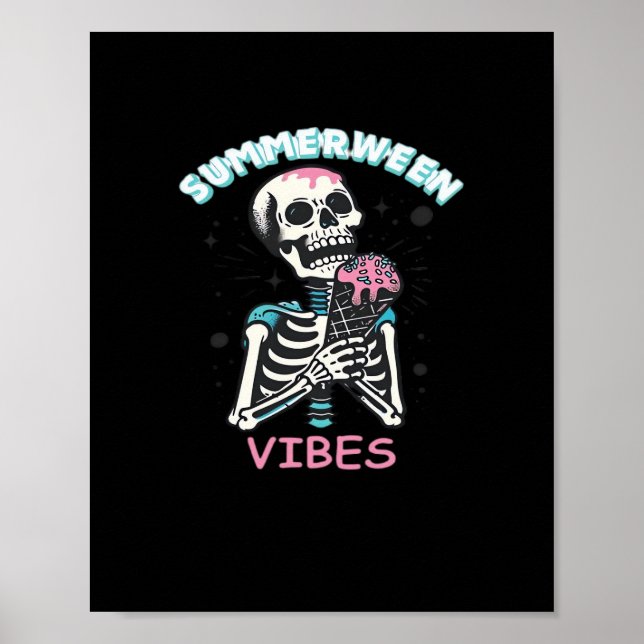 Póster Summerween Vibes Spooky Summer Pumpkin Classic (Frente)