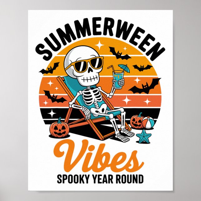 Póster Summerween Vibes Spooky Year Round Halloween Spook (Frente)