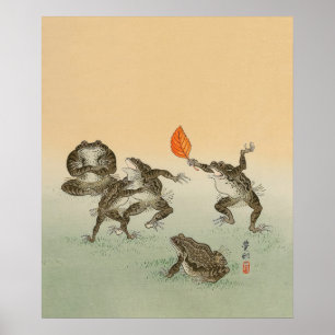 Póster Sumo de rana - Ohara Koson