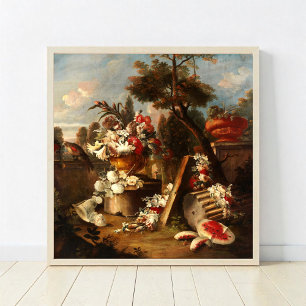 Póster Sumptuous Floral and Fruit Still Life
