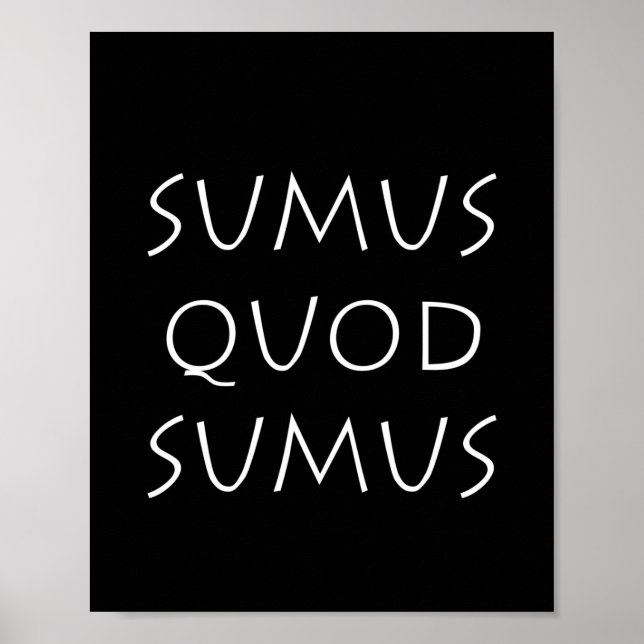 Póster Sumus quod sumus (Frente)